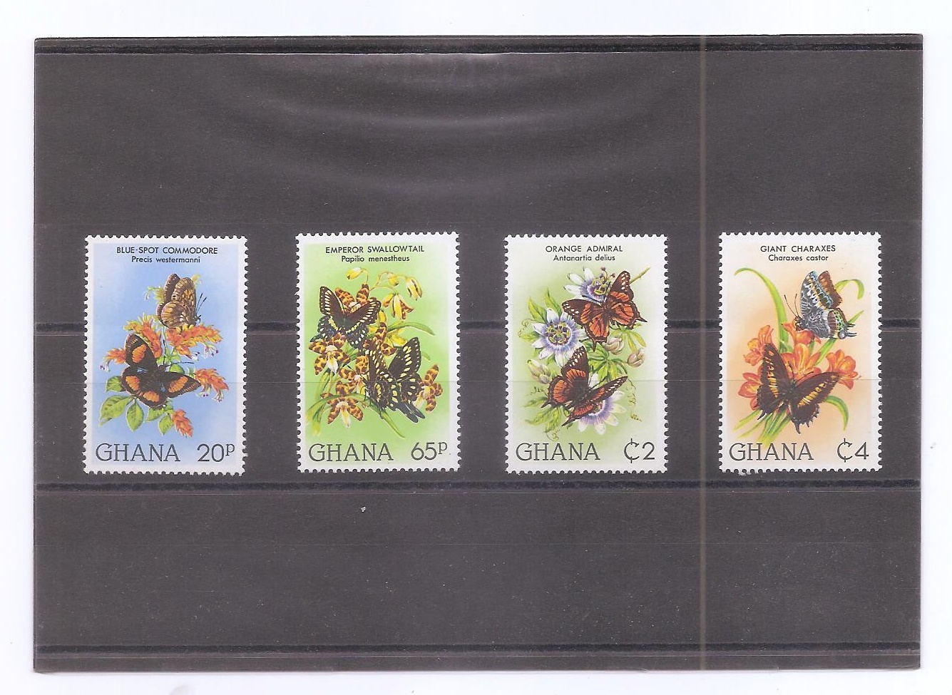 GHANA DEL AÑO 1982 MARIPOSAS